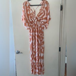 Tiare Hawaii Maxi Tunic Dress Open Back One Size